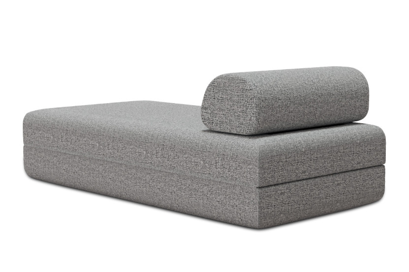 Méridienne convertible et modulable - Tissu tweed Gris