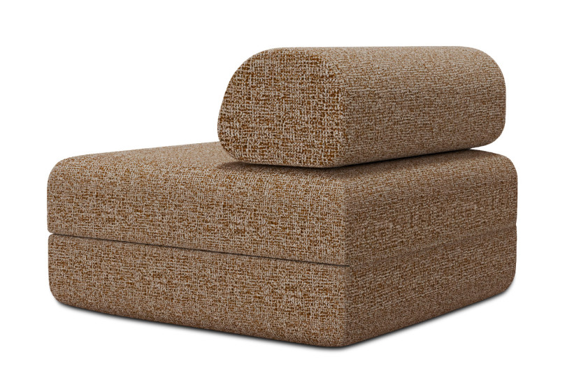 Fauteuil convertible et modulable - Tissu tweed Marron