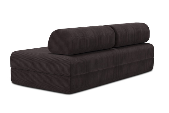 Canapé 3 places convertible et modulable - Velours côtelé Marron