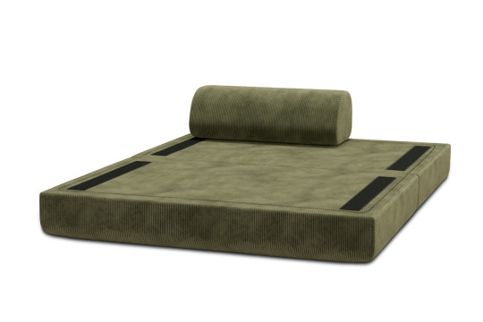 Canapé 2 places convertible et modulable - Velours côtelé Vert