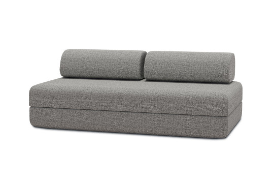 Canapé 3 places convertible et modulable - Tissu tweed Gris