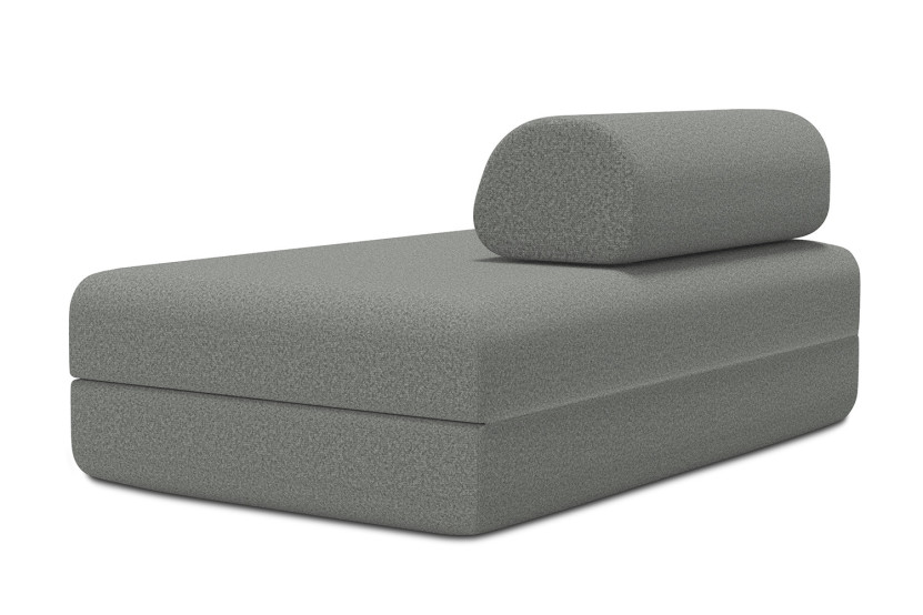 Canapé 2 places convertible et modulable - Tissu lisse Gris