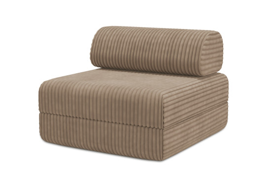 Fauteuil convertible et modulable - Velours côtelé XL Marron