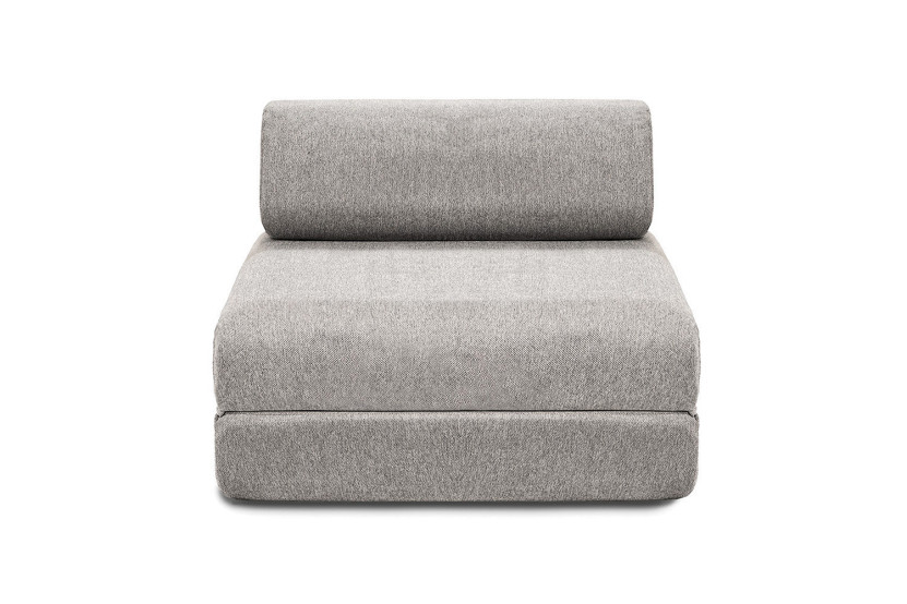 Fauteuil convertible et modulable - Tissu lisse - Gris clair
