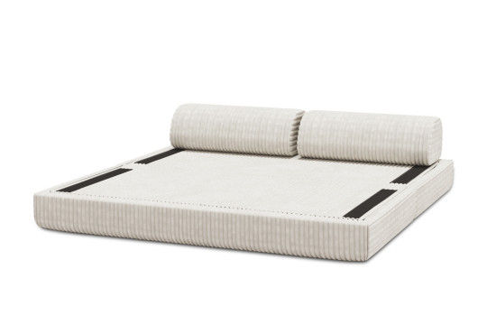 Canapé 3 places convertible et modulable - Velours côtelé XL Blanc