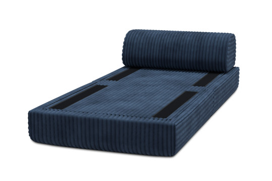 Fauteuil convertible et modulable - Velours côtelé XL Bleu