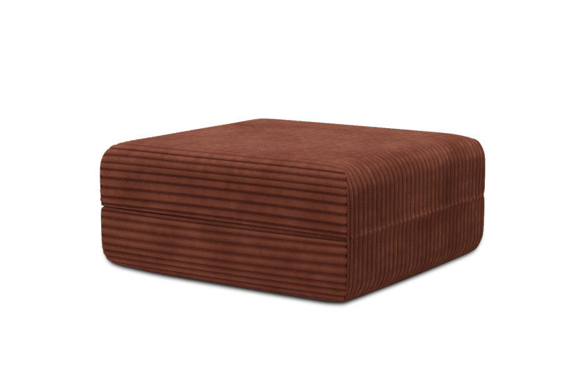 Pouf convertible et modulable - Velours côtelé XL Terracotta