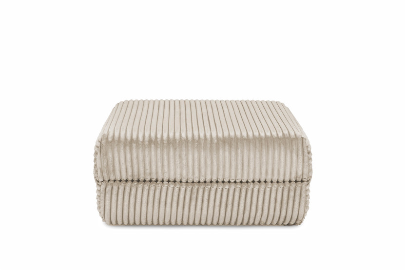 Canapé d'angle convertible 4 places - Velours côtelé XL - Beige