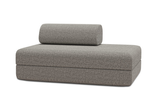 Housse Canapé droit convertible - 2 places - Tissu tweed gris