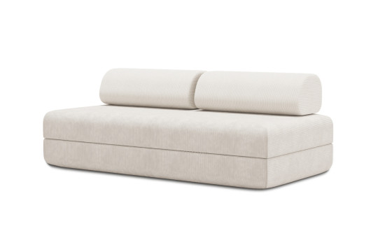 Canapé 3 places convertible et modulable - Velours côtelé Blanc