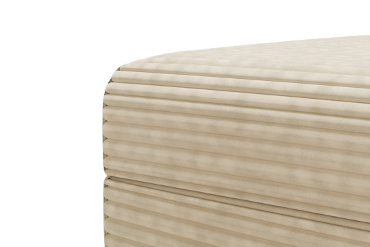 Pouf convertible et modulable - Velours côtelé XL Beige