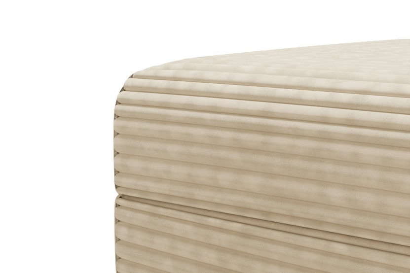 Pouf convertible et modulable - Velours côtelé XL Beige