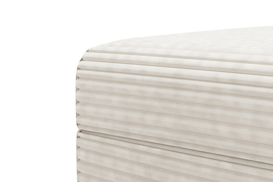 Pouf convertible et modulable - Velours côtelé XL Blanc