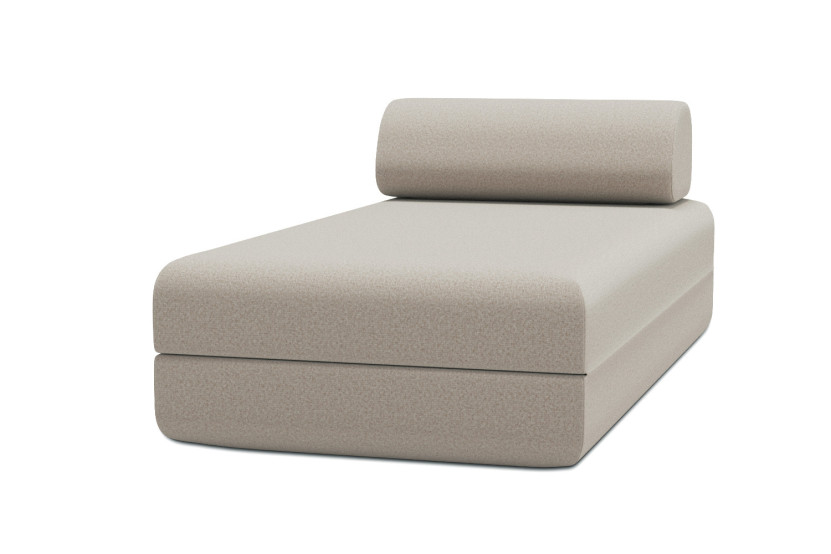 Housse Méridienne convertible - Tissu lisse beige