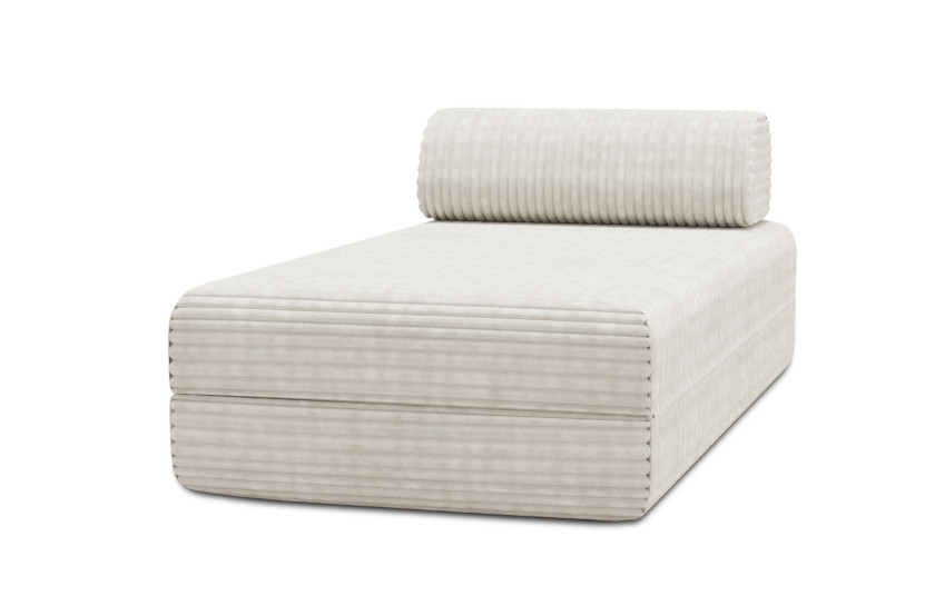 Housse Méridienne convertible - Tissu velours côtelé XL blanc
