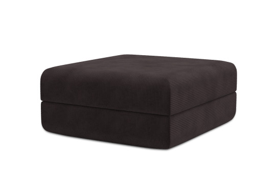 Pouf convertible et modulable - Velours côtelé Marron