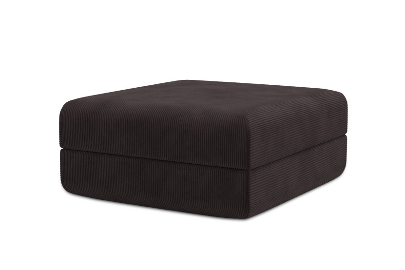 Pouf convertible et modulable - Velours côtelé Marron