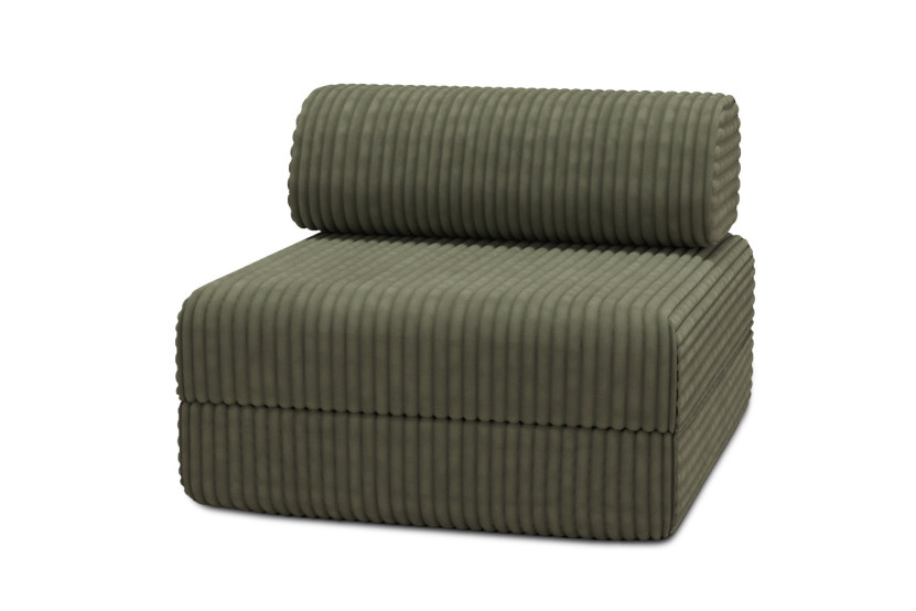 Housse Fauteuil convertible - Tissu velours côtelé XL vert