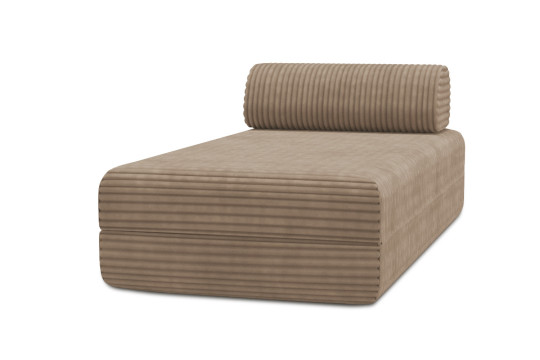 Housse Méridienne convertible - Tissu velours côtelé XL marron