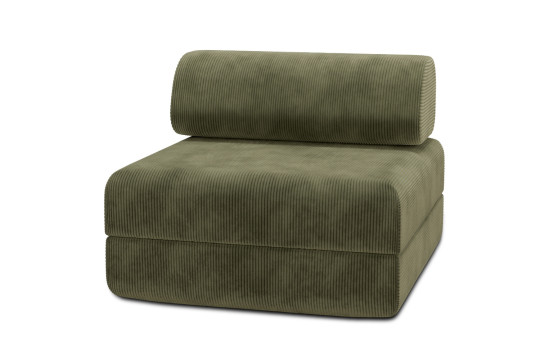 Housse Fauteuil convertible - Tissu velours côtelé vert