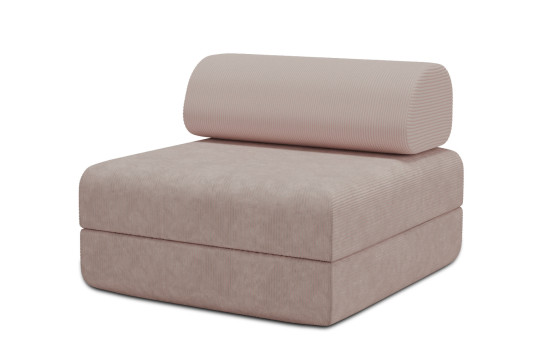 Fauteuil convertible et modulable - Velours côtelé Rose pâle