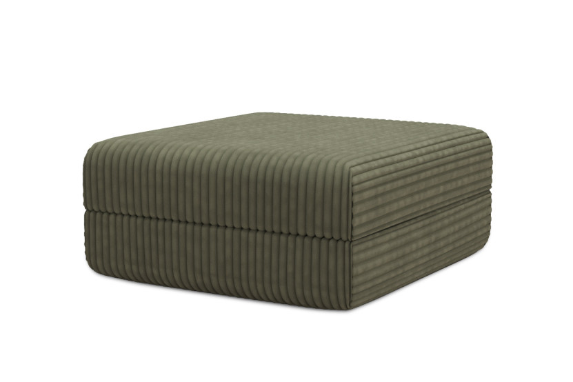 Pouf convertible et modulable - Velours côtelé XL Vert