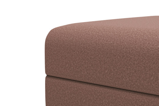 Pouf convertible et modulable - Tissu lisse Terracotta