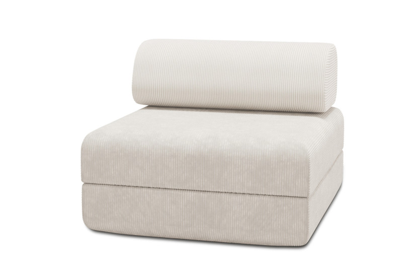 Housse Fauteuil convertible - Tissu velours côtelé blanc