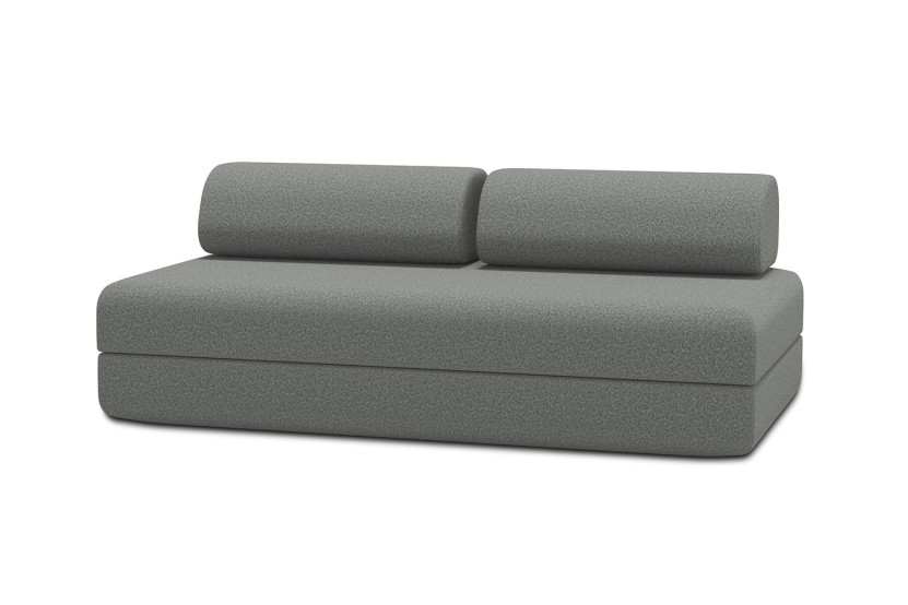 Canapé 3 places convertible et modulable - Tissu lisse Gris