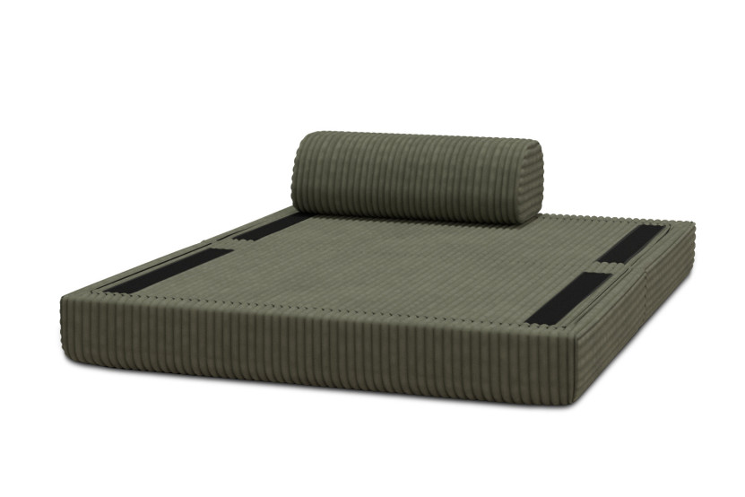 Canapé 2 places convertible et modulable - Velours côtelé XL Vert