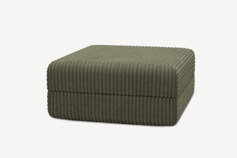 Pouf convertible et modulable - Velours côtelé XL Vert