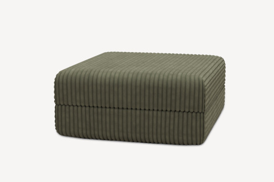 Pouf convertible et modulable - Velours côtelé XL Vert