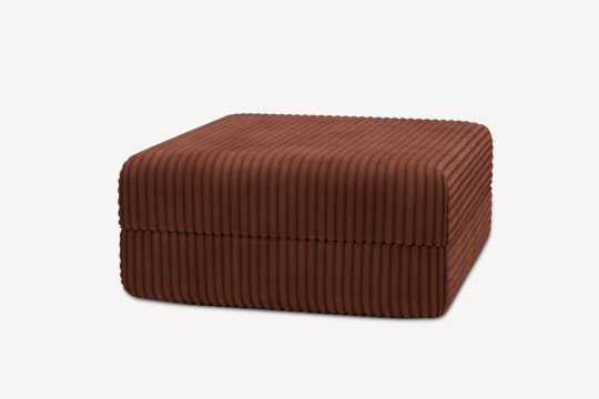 Pouf convertible et modulable - Velours côtelé XL Terracotta