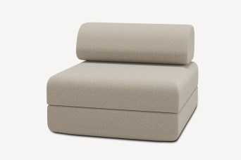 Fauteuil convertible et modulable - Tissu lisse Beige