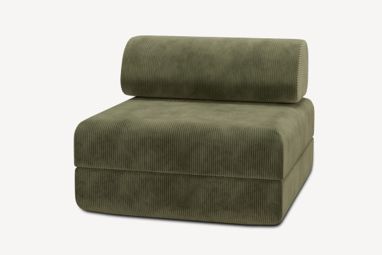 Fauteuil convertible et modulable - Velours côtelé Vert