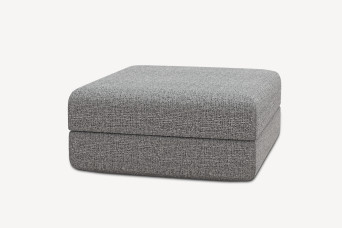 Pouf convertible et modulable - Tissu tweed Gris