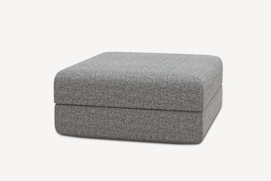 Pouf convertible et modulable - Tissu tweed Gris