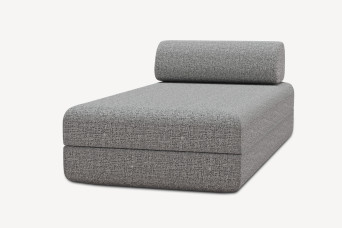 Méridienne convertible et modulable - Tissu tweed Gris