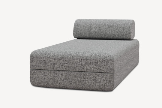 Méridienne convertible et modulable - Tissu tweed Gris