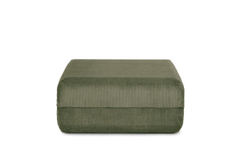 Pouf convertible et modulable - Velours côtelé - Vert
