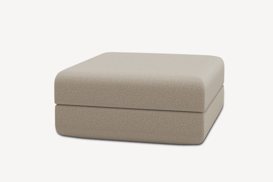 Pouf convertible et modulable - Tissu lisse Beige