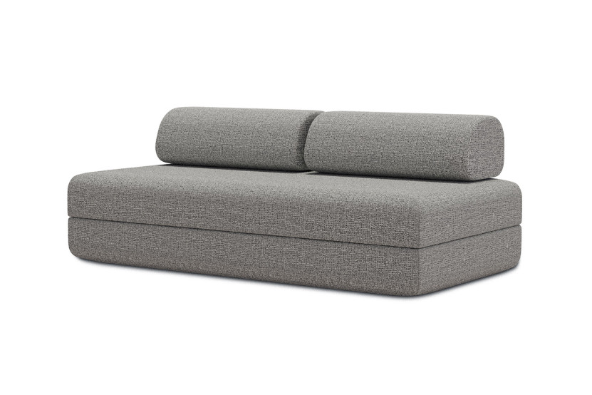 Canapé 3 places convertible et modulable - Tissu tweed Gris