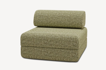 Fauteuil convertible et modulable - Tissu tweed Vert