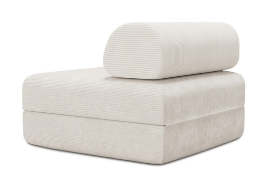 Fauteuil convertible et modulable - Velours côtelé Blanc