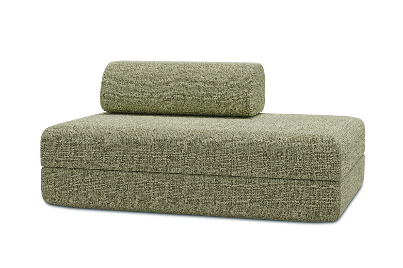 Housse Canapé droit convertible - 2 places - Tissu tweed vert