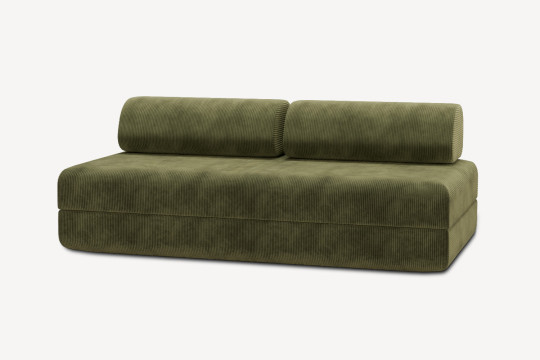 Canapé 3 places convertible et modulable - Velours côtelé Vert