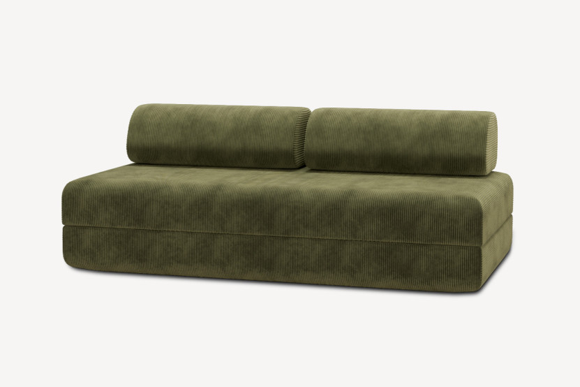 Canapé 3 places convertible et modulable - Velours côtelé Vert