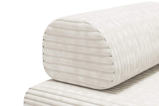 Fauteuil convertible et modulable - Velours côtelé XL Blanc