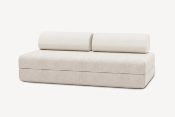 Canapé 3 places convertible et modulable - Velours côtelé Blanc