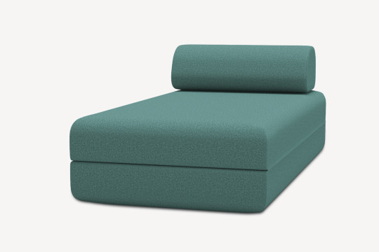 Méridienne convertible et modulable - Tissu lisse Vert
